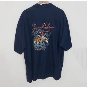 Tommy Bahamas Wine a little Mermaid embroidered Button Down shirt.  Size XL